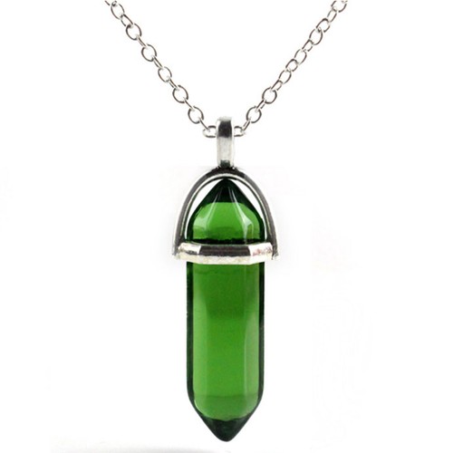 Natürliche Edelstein-Halskette Chakra-Stein-Energie-Heilkristall Mit Kette❥ K - Bild 36 von 58