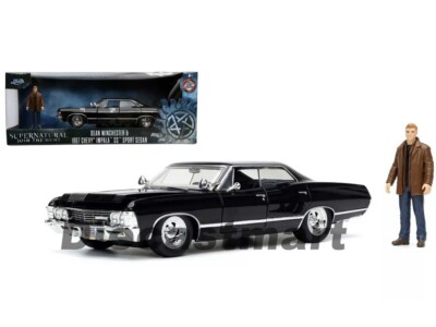 Jada 1967 Chevy Impala ブラック JADA 1:24 1967 CHEVROLET IMPALA & DEAN WINCHESTER FIGURE