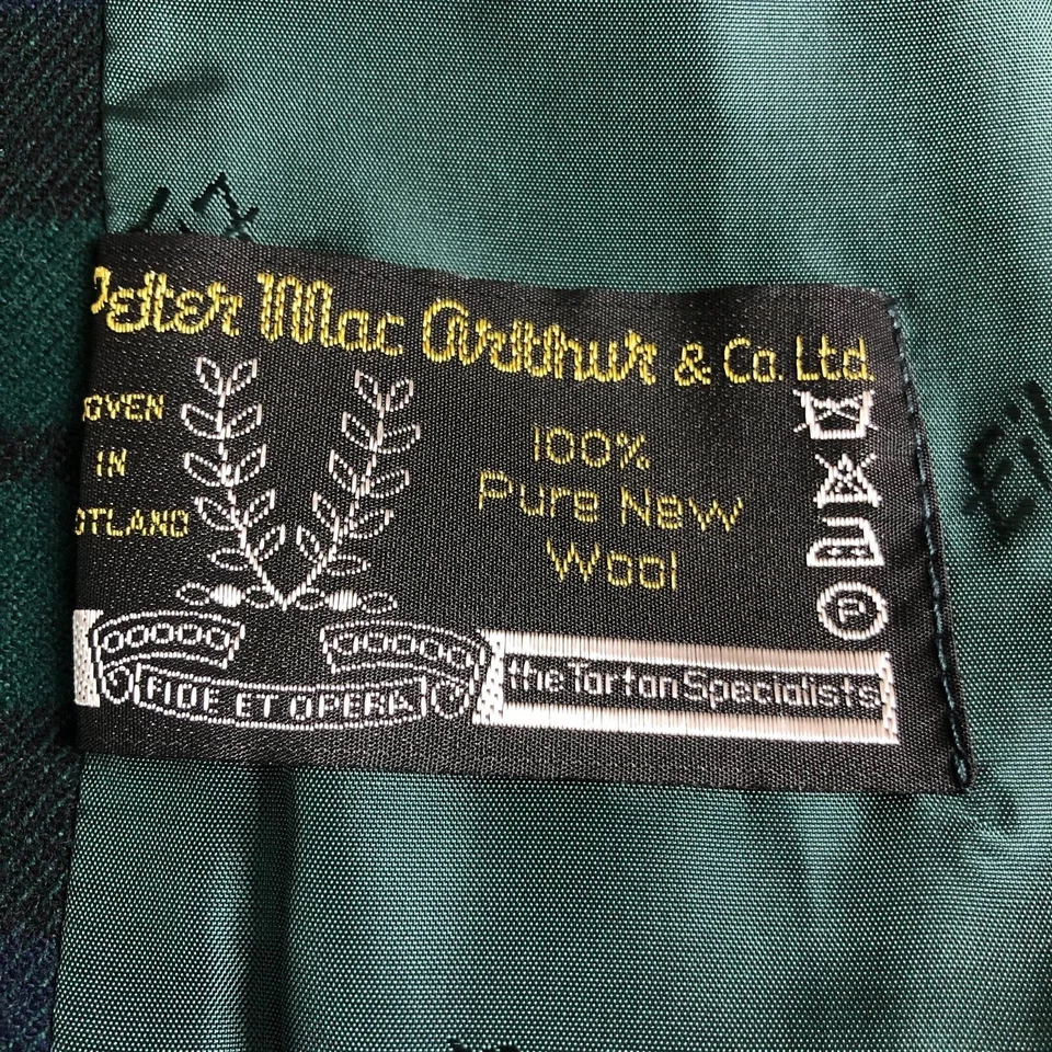 Vintage 90s Peter MacArthur & Co Blazer Jacket Womens 38 Green Tartan Plaid Wool - Image 4 of 4