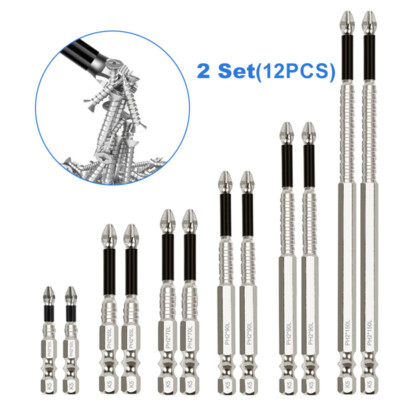 2SET High-Magnetic Screwdriver Drill Bit,Strong Magnetic Durability Drill Bit US