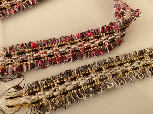 Bundle 4pcs Black Navy Cotton Thread Strip Brush Tassel Fringe trim sewing trim - Picture 12 of 13