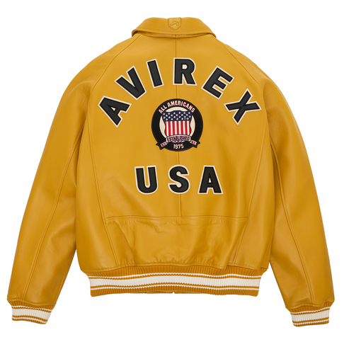 Men's New Avirex Real Leather Bomber American Flight Jacket Leather Icon Jacket - Picture 16 of 36
