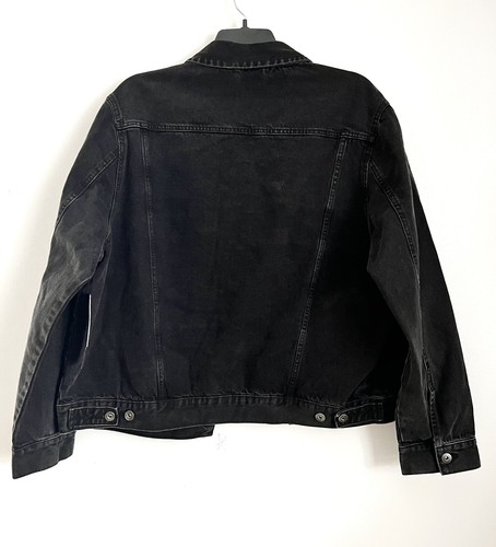 LAZER Men’s Long Sleeve Trucker Button Up Jacket Black Wash XXL - Picture 2 of 2