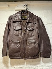 Vintage The Leather Shop by Sears, Roebuck and Co. Mens Genuine Leather Jacket