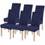 dining room chair covers slipcovers set of 6 searchi spandex fabric fit stret...