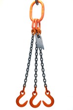 Chain Sling - 1/2" x 5' Triple Leg with Foundry Hook - Grade 80