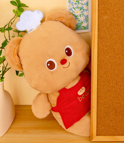 Butterbär Koch Stofftier Bär butterfarben asiatisch flauschig Stofftier Plüsch