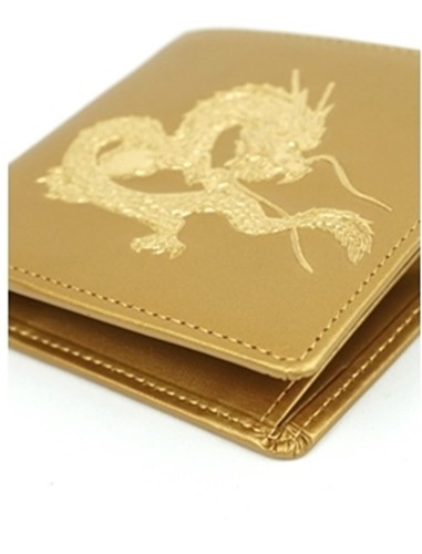 EMPEROR DRAGON Billfold Wallet Gold leaf stamping Cowhide leather made in JAPAN - Picture 3 of 8