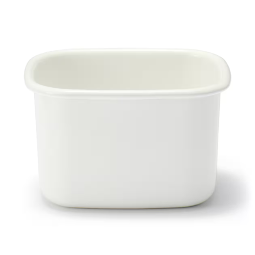 MUJI enamel storage container with valve lid deep, small 440ml - Picture 2 of 7