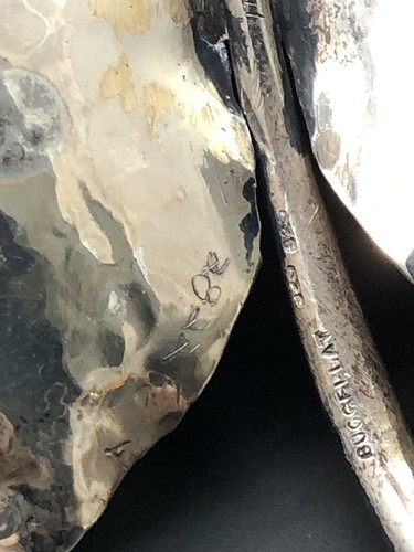 Buccellati italienische große Sterlingsilber Blatt Schale 8" 327 g - Bild 9 von 12