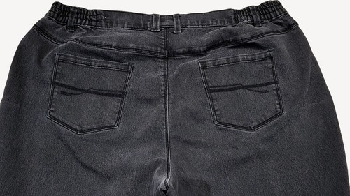 Catherines Right Fit Curvy Womens Black Denim Stretch Jeans 18W - Picture 10 of 13