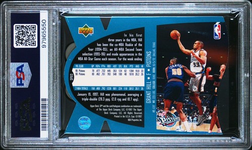 Spx 1997 Die-Cut Gold #13 Grant Hill PSA 6 (pop1, 1 superior) - Imagen 2 de 2