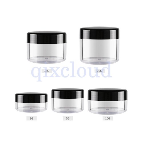 Barattoli vuoti trasparenti a vite 3g 5g 10g 15g 20g balsamo labbra vaso nail art contenitori campioni - Foto 14 di 17