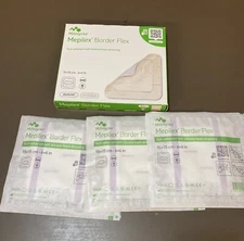 Molnlycke Mepilex Border Flex 595400 6x6” Lot Of 8 (5 In Unopened Box) Exp 2026