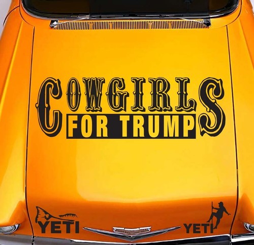 Cowgirls for Trump Republican Rodeo Roping Barrel race Countr truck Pickup Decal - Picture 4 of 12