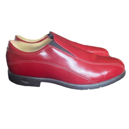 Nike Air WM Größe 9 Verdana letzte rote Leder Patten Slipper Golfschuhe 305276-661 - Bild 2 von 10