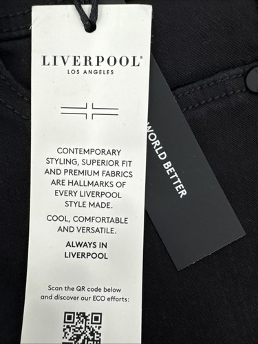 Liverpool Los Angeles Gia Glider Pull On Bootcut Jean Womene Size 4 Black Rinse - Picture 11 of 20