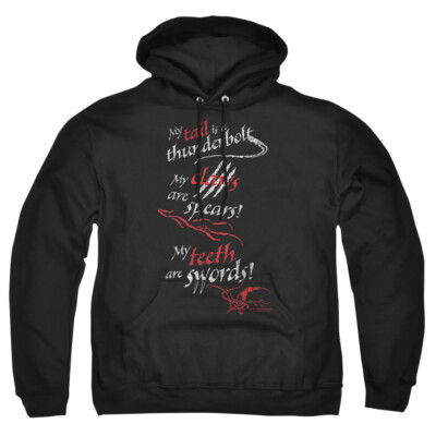 The Hobbit Trilogy ''Tail Claws Teeth'' Pullover Hoodie, Sweatshirt, Long Sleeve
