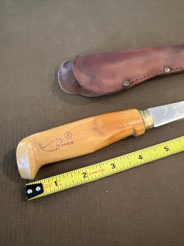 VINTAGE 11" RAPALA J. MARTINI FISHING FILET KNIFE LEATHER SHEATH 6” Blade - Picture 3 of 16
