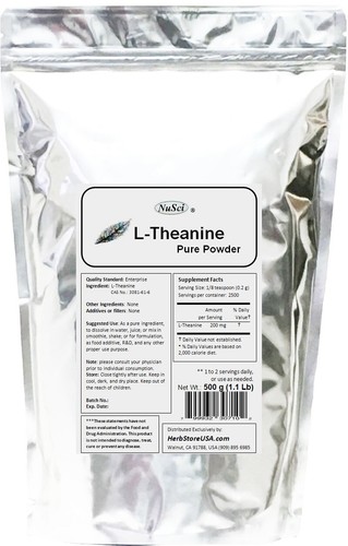 NuSci 100g (3.52 oz) Pure L-Theanine Powder Mood Health - Picture 3 of 4
