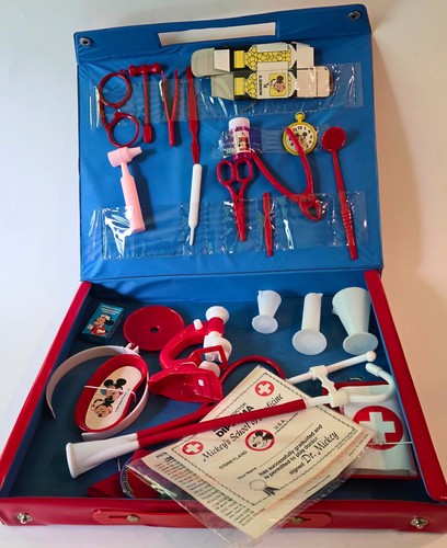 Vintage Walt Disney Mickey Mouse Medical Kit Empire Toys 25 Pc New Old Stock - Picture 3 of 5