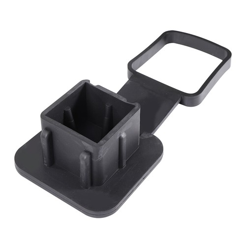 2" Black Rubber Hitch Receiver Cover Tow Trailer Tube Plug Cap 4-Way Flat Insert - Picture 3 of 9