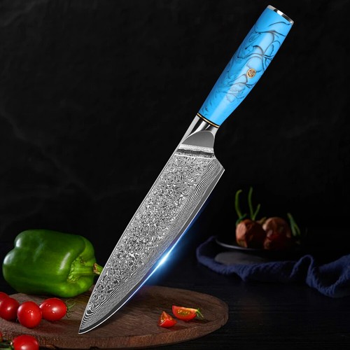8 inch Chef Knife Damascus VG10 Steel 67-Layers Kitchen Knife Ergonomic Handle - Picture 10 of 18
