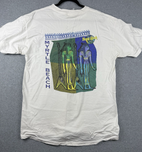 Vintage Shirt Mens XL Hard Rock Myrtle Beach USA Egyptian Hieroglyphs Heavy Tee - Picture 4 of 10
