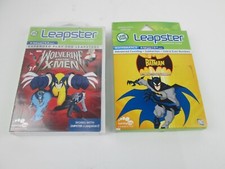 Lof of 2 LEAP FROG Leapster Wolverine and the X-MEN and Batmen Learning Game New
