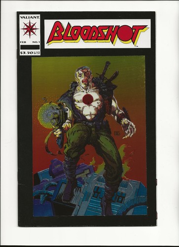 Rai #0 (1. vollständige App. of Bloodshot), Bloodshot #1 mit Poster 1992 Valiant FN+/VF+ - Bild 4 von 5