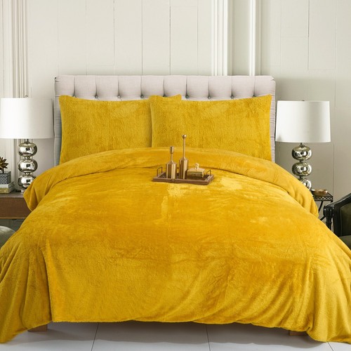 Teddy Bear Fleece Duvet Cover Quilt Soft Cosy Bedding Set & Pillowcases All size - Picture 4 of 36