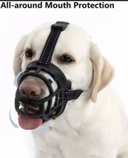 MATCHY2U Bite Or Nip Control Basket Black Silicone Dog Muzzle Size 1 Small Breed