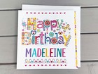Happy Birthday girl personalised card | Birthday card for a special girl