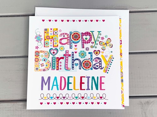 Tarjeta personalizada para niña feliz cumpleaños | Tarjeta de cumpleaños para una niña especial - Imagen 1 de 9