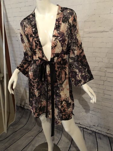 SHAN SWIM PURPLE CAMO PRINT COTTON KAFTAN COVERUP