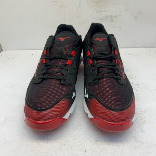 Mizuno Men's 9-Spike Dominant 2 Baseball Cleats Black/Red Size 13M - Picture 2 of 8
