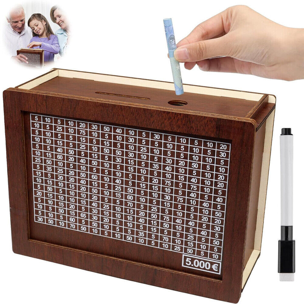 Sparschwein Spardose Sparbüchse Moneybox Sparbox Aus Holz Geschenk 1000€ -10000€