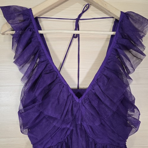 Anthropologie Maeve Ruffled Tulle Mini Dress Size XS - Picture 6 of 12