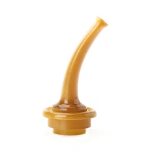 Bent Curved Stem Mouthpiece Replacement For Calabash Gourd Tobacco Pipe Yellow