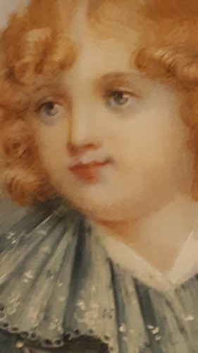 ANTIKES SIGNIERTES MINIATURGEMÄLDE MIT DARSTELLUNG VON NAPOLEONS SOHN GROSSER BRONZERAHMEN - Bild 6 von 12