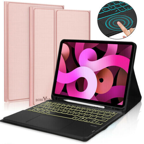 Für iPad Air 5./4. Generation Pro 11" 1-4. Gen Hintergrundbeleuchtung Touchpad Tastatur Hülle - Bild 38 von 59