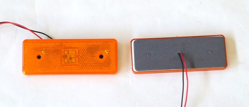 10 x 12v Side Marker Orange 4 LED Amber Lights for Iveco Mercedes Fiat Renault - Picture 5 of 6