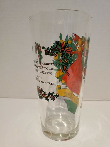 12 Days Of Christmas Beverage Tumbler Glass 11th Day Replacement - Picture 3 of 11