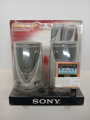 Sony SRS-A27 Desktop Speakers Compatible w/Sony Walkman 3.5mm Audio Input Jack