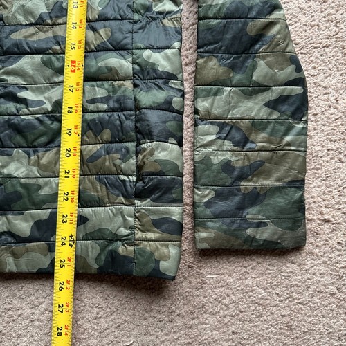 Lands End Jacket Boys Large 14-16 Full Zip Puffer Camo Mock Neck Pockets - Picture 11 of 13