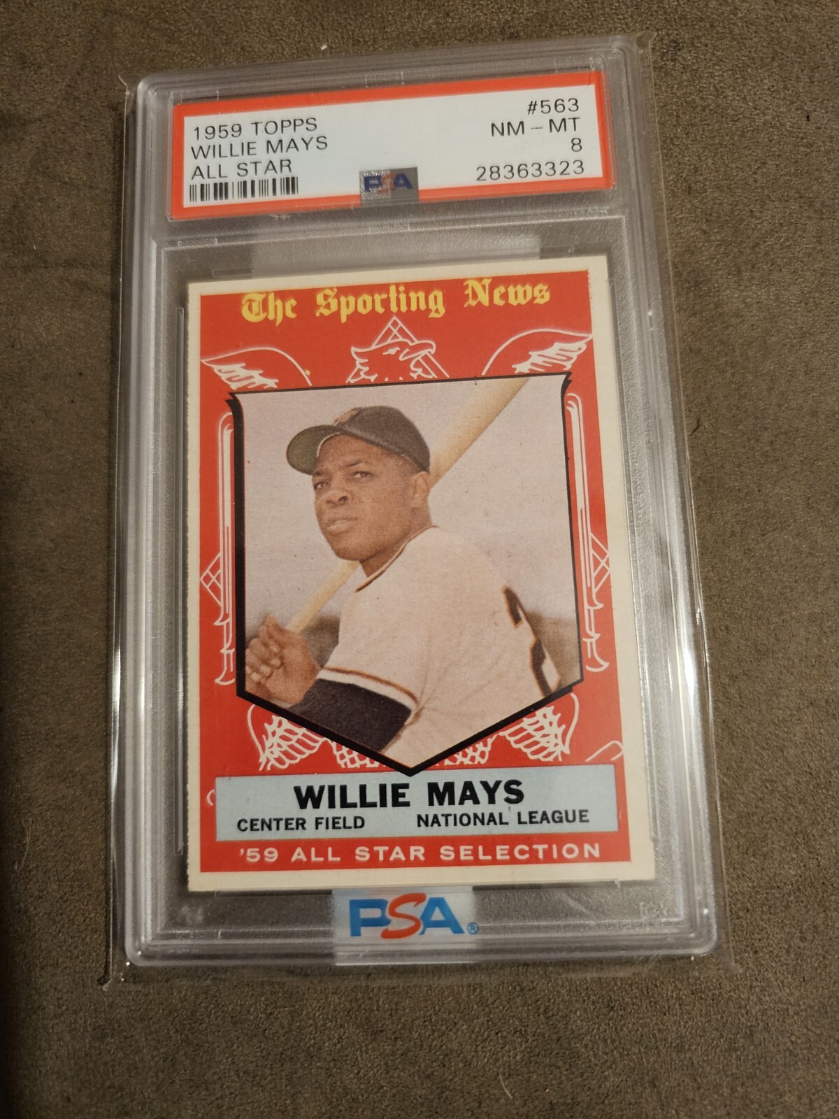 1959 Topps #563 Willie Mays All Star PSA 8  Blazer! EBAY guaranteed! WOW!