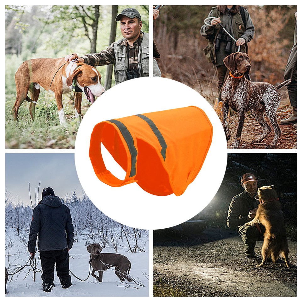 Dog Reflective Vest Visibility Fluorescent Orange Outdoor Training