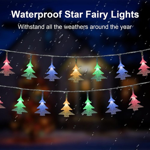 Christmas Tree String Lights, 40 LED 19.6FT Xmas Lights Battery Operated 2 Modes - Bild 6 von 12