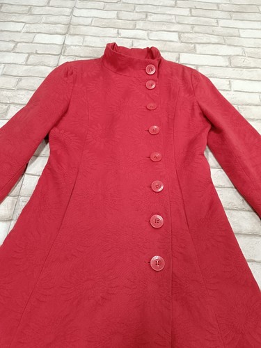 Abrigo rojo claro Desigual con relieve talla 36 - Imagen 10 de 15