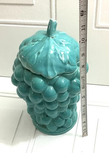 Vintage Red Wing Pottery  Green Grapes 12 Inch Cookie Jar - Picture 9 of 13